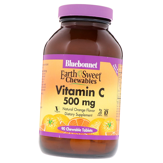 

Bluebonnet Nutrition Vitamin C 500 Chew 90таб Апельсин (36393017)