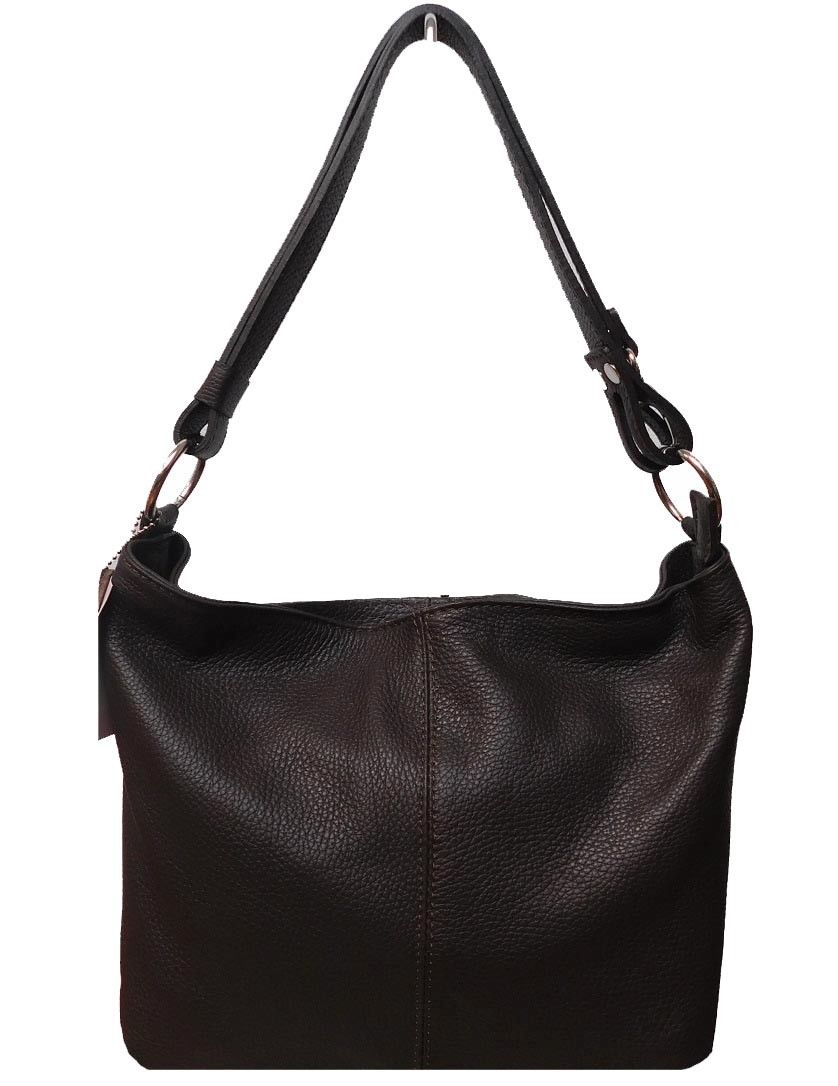 

Женская кожаная сумка Italian bags DB15207 dark brown