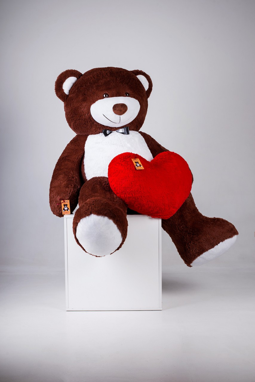 

Плюшевый мишка с сердцем UToys Ричард 200 см шоколадный