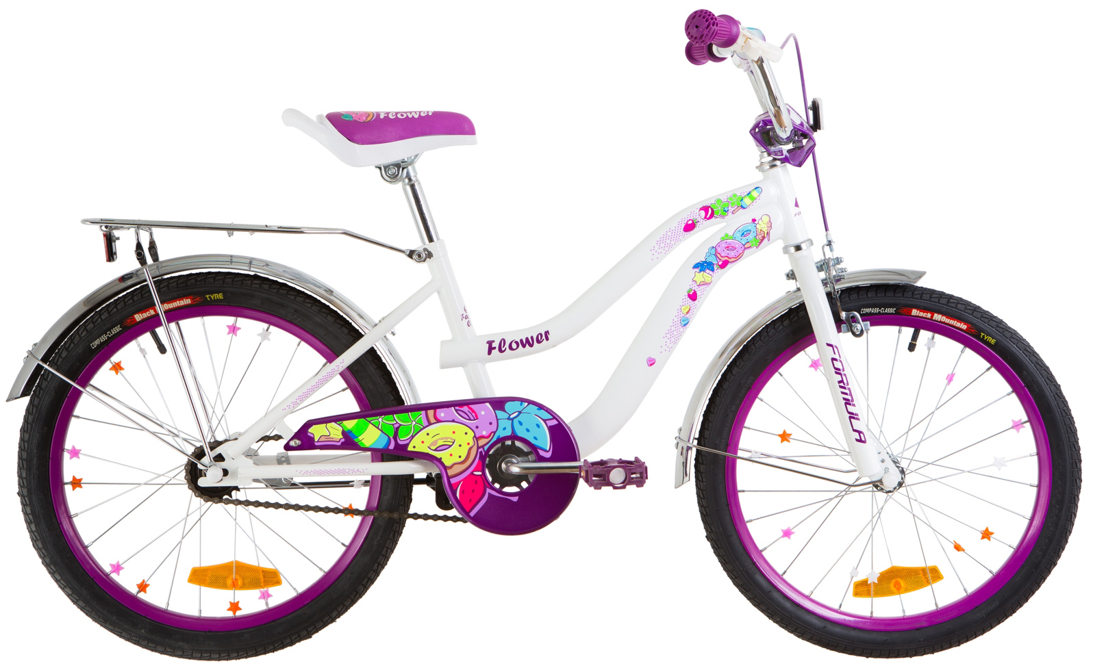 Велосипед Formula Flower 14G 20" 2019 Бело-фиолетовый (OPS-FRK-20-063 ...