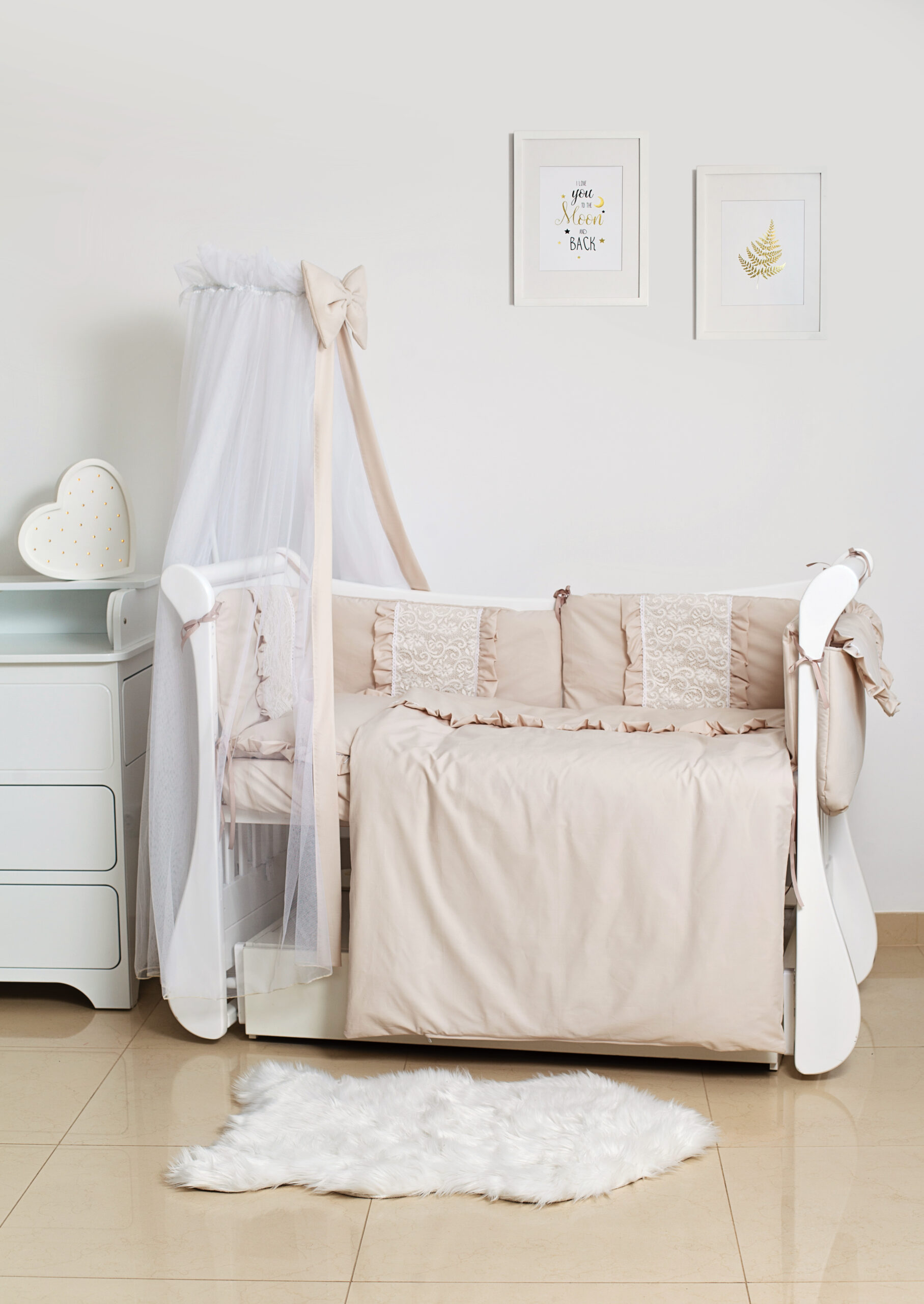 

Комплект постельный 8 ел Twins Romantic Spring collection, beige