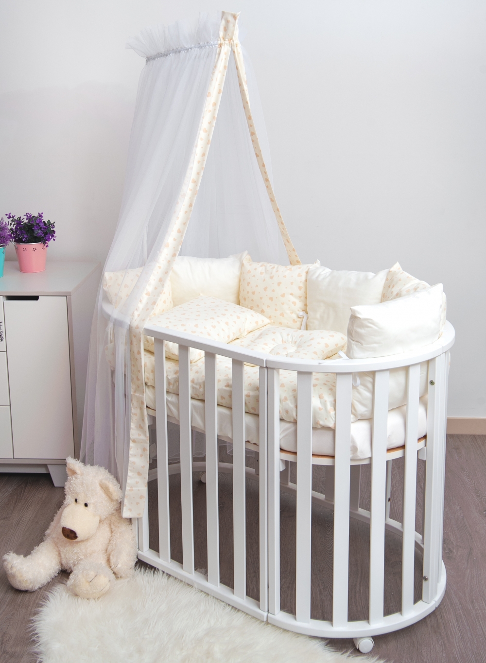

Постель Twins Dolce D-403 Сердечка 8 эл ecru