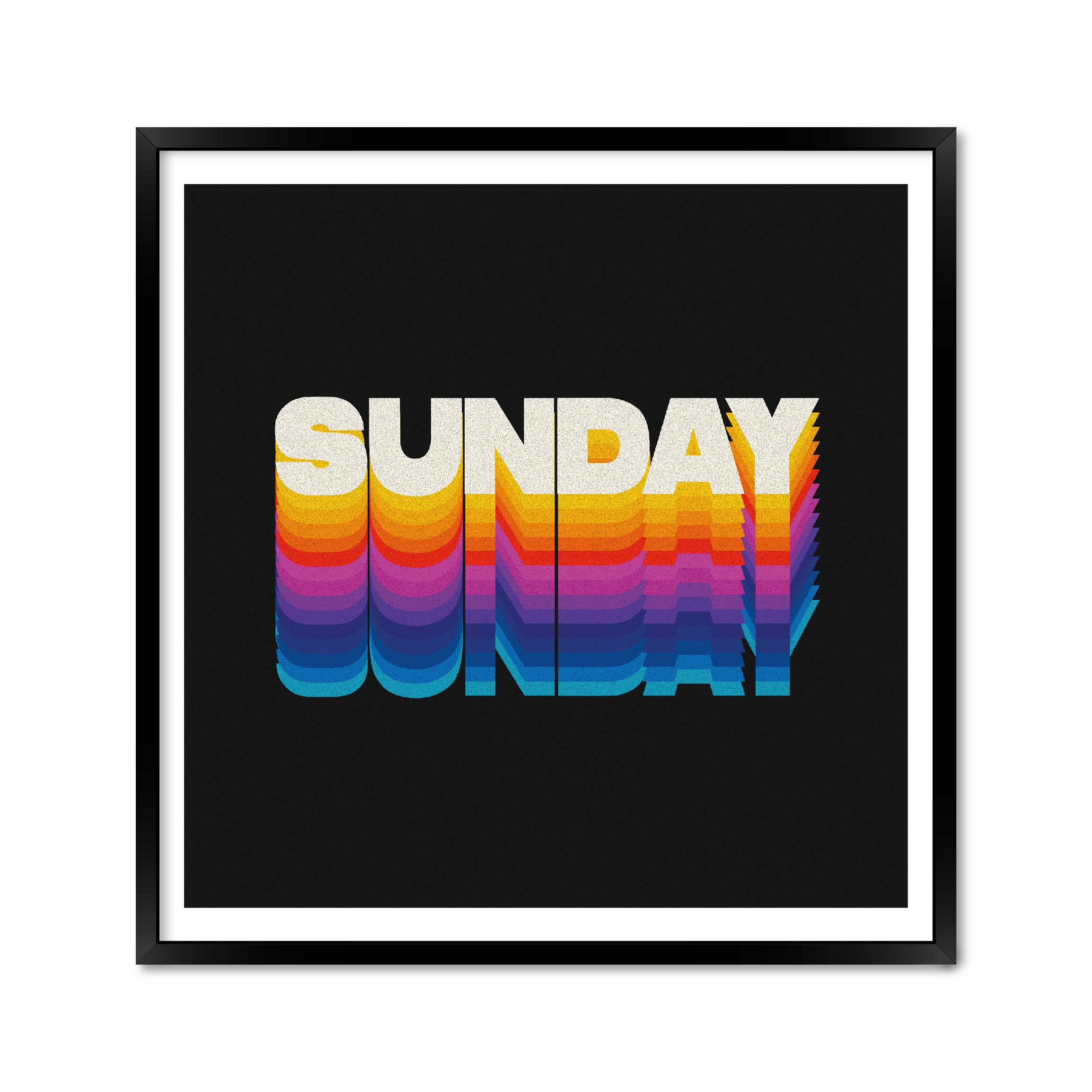 

Постер "Sunday" с антибликовым стеклом 30 x 30 см в чёрной рамке