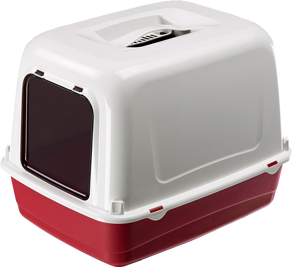 

Закрытый туалет для кошек Ferplast Clear Cat 10 47x36x35 см Красный (72064099 - Red)