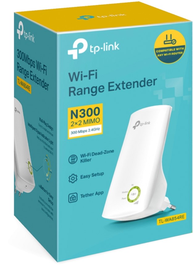 Tp Link Répéteur Amplificateur Wi-Fi Range Extender N300 2x2 Mimo 300mbps  2,4ghz Tl-Wa850re