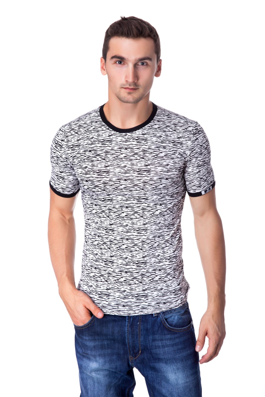 

Футболка мужская, хлопок Jolidon 44/46(XS/S) Чёрный микс