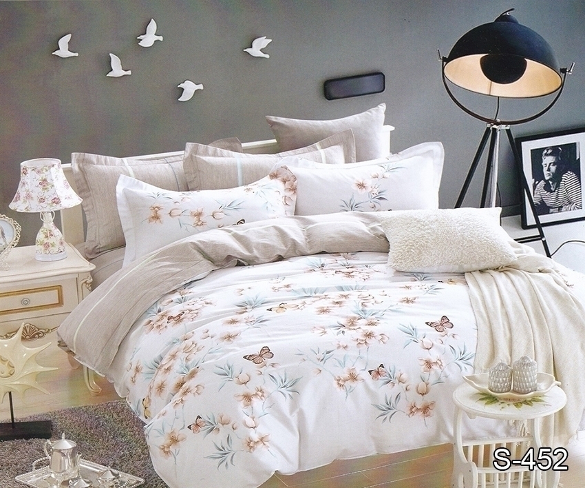 

Комплект постельного белья с компаньоном S452 TAG tekstil 1.5-спальный Белый