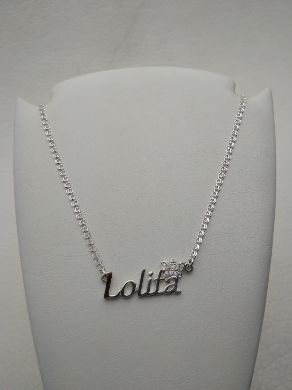 

Серебряное именное колье Dariy Lolita с золотой напайкой
