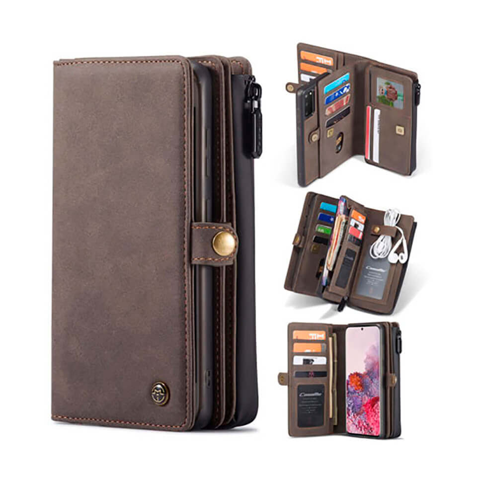 

Чехол-кошелек CaseMe Vintage для Samsung Galaxy S20 Brown