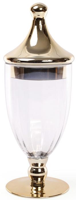 

Ваза-кубок Ancient Glass Ø16х42 см, стеклянная с позолотой Bona BD-591-207