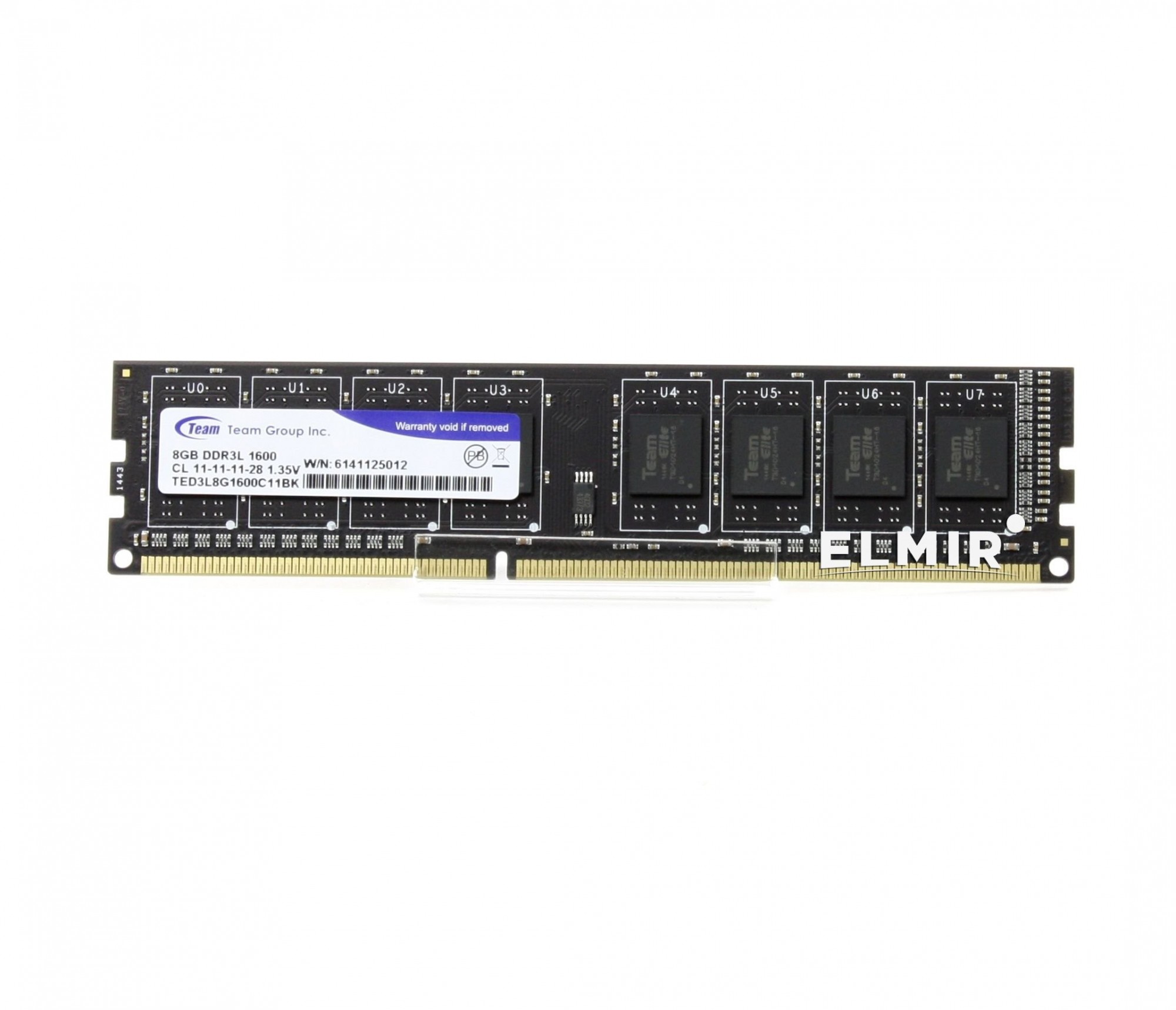 

Оперативная память DDR3 8GB/1600 1,35V Team Elite (TED3L8G1600C1101)