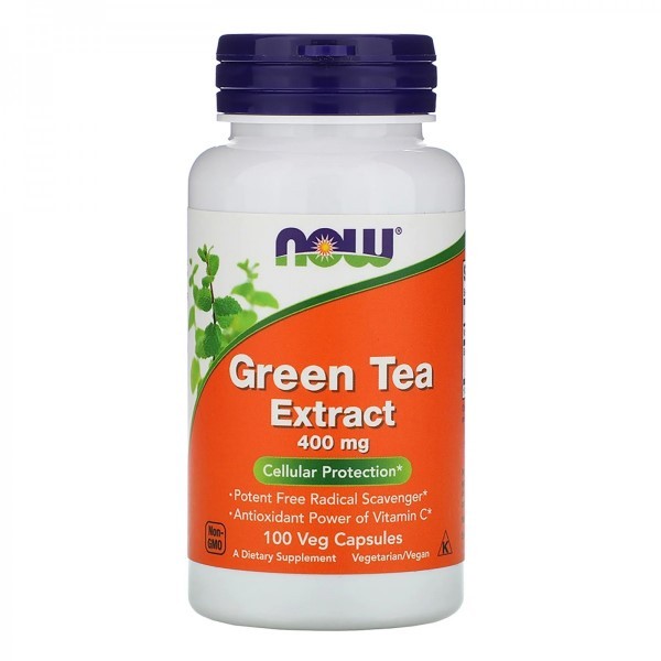 

Натуральные экстракты Now Foods Green Tea Extract 400 мг (100 капсул)
