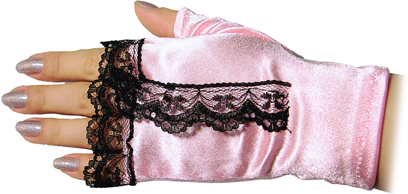 

Перчатки-митенки Seta Decor С гипюром 11-14PN Розовые