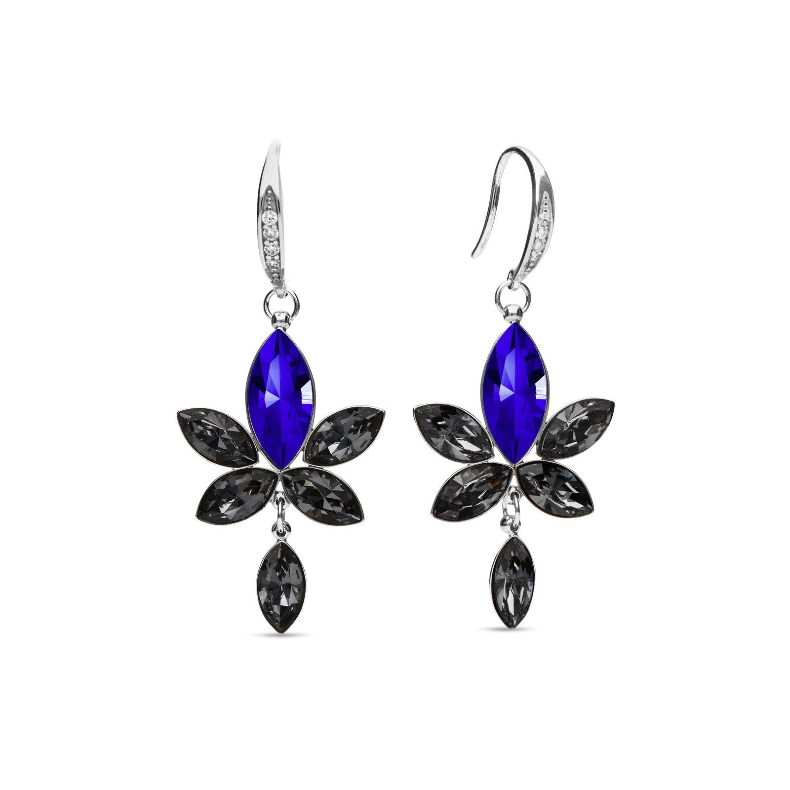 

Серебряные серьги SPARK Lotus со Swarovski модели KWCD4228MJBSN