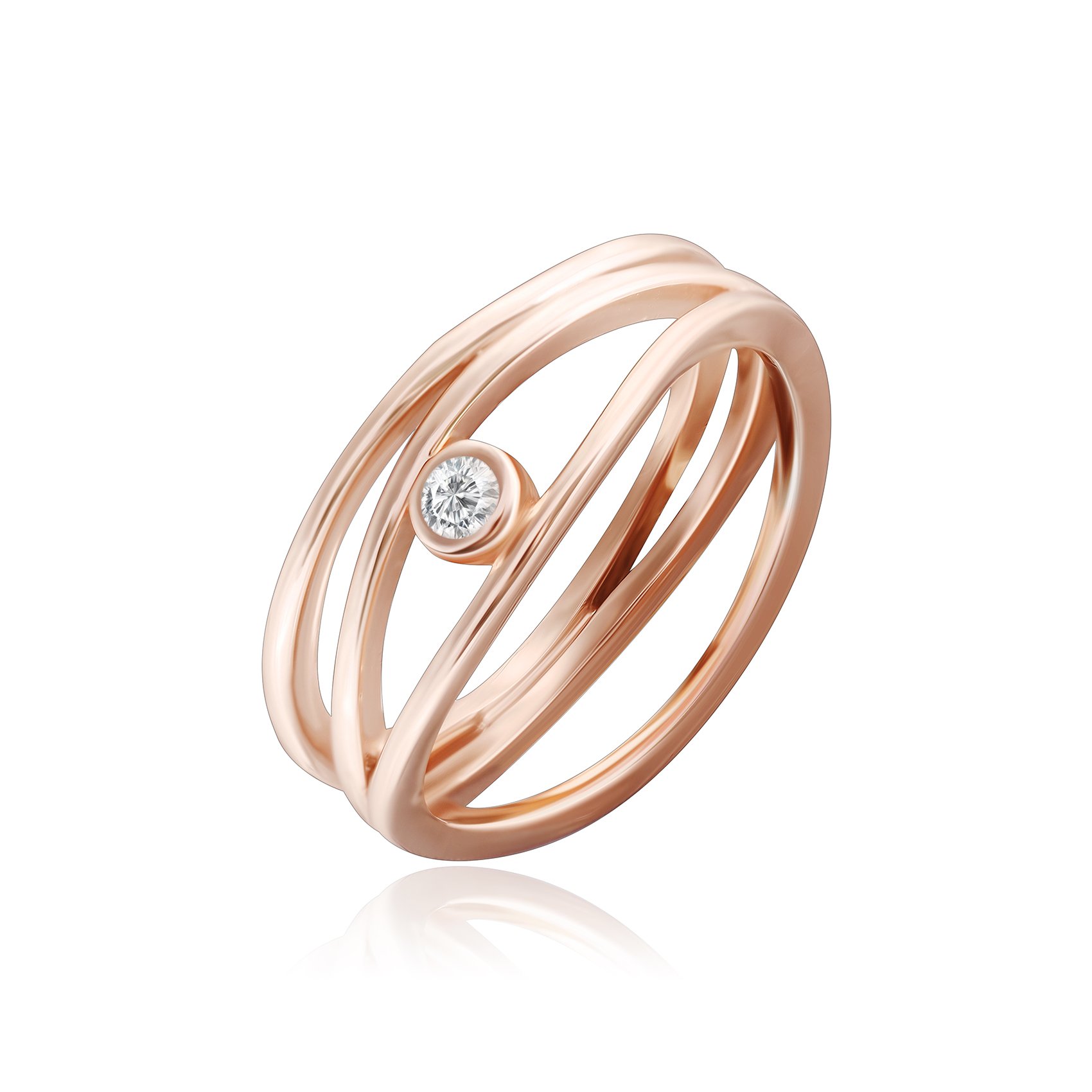 

Серебряное кольцо Silvex925 с фианитом 17.4 мм модели К3Ф/278-З