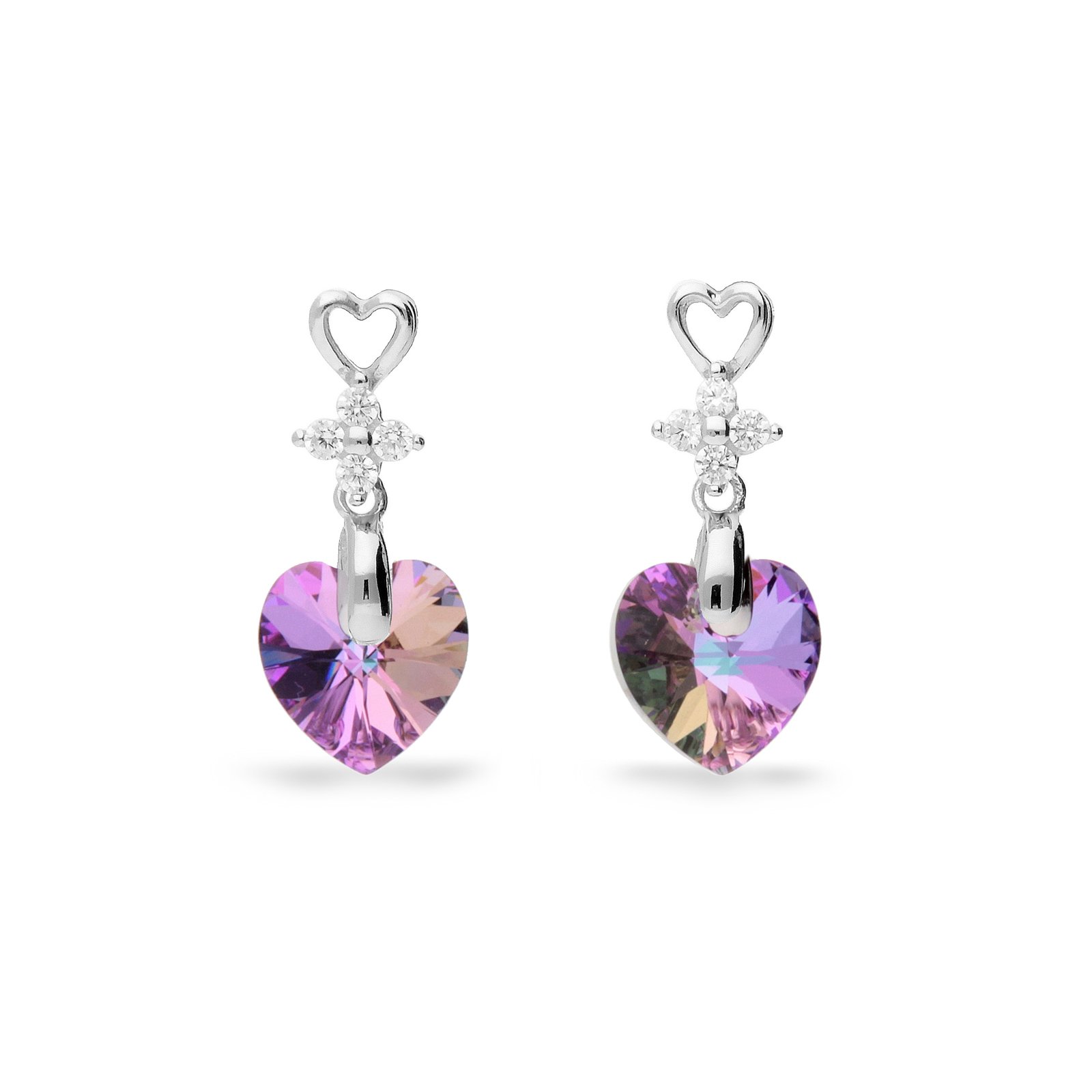 

Серебряные серьги SPARK Petite Heart со Swarovski модели KC622810VL