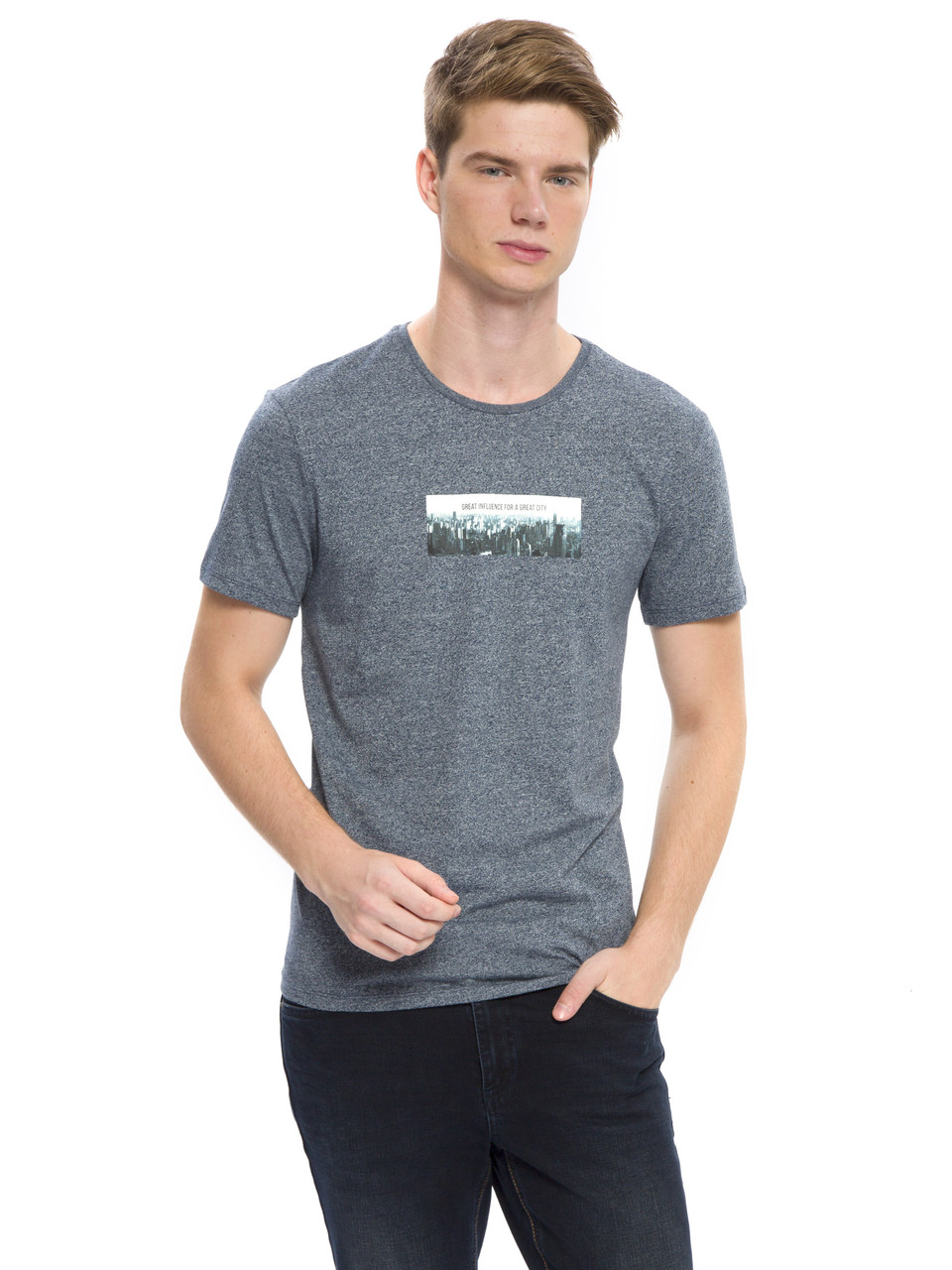 

Футболка LC Waikiki  Серая (LCW T-shirt -354-0, Футболка LC Waikiki S Серая (LCW T-shirt -354-0)