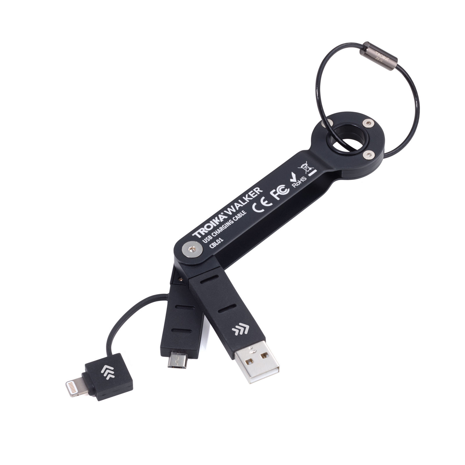 

Брелок-адаптер Troika "WALKER" USB/Micro USB