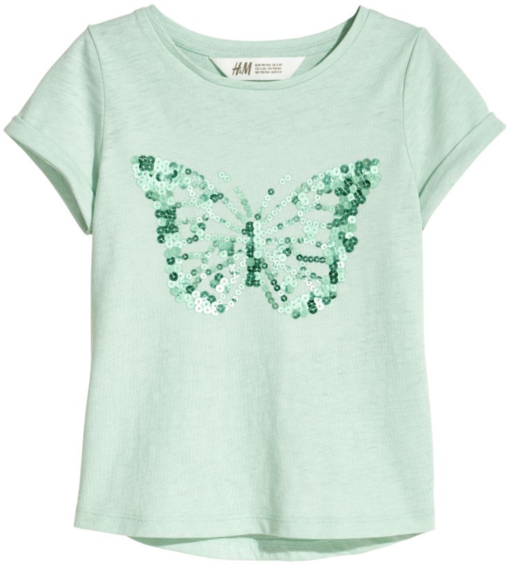 

Футболка H&M 5539047 98-104 см Мятная