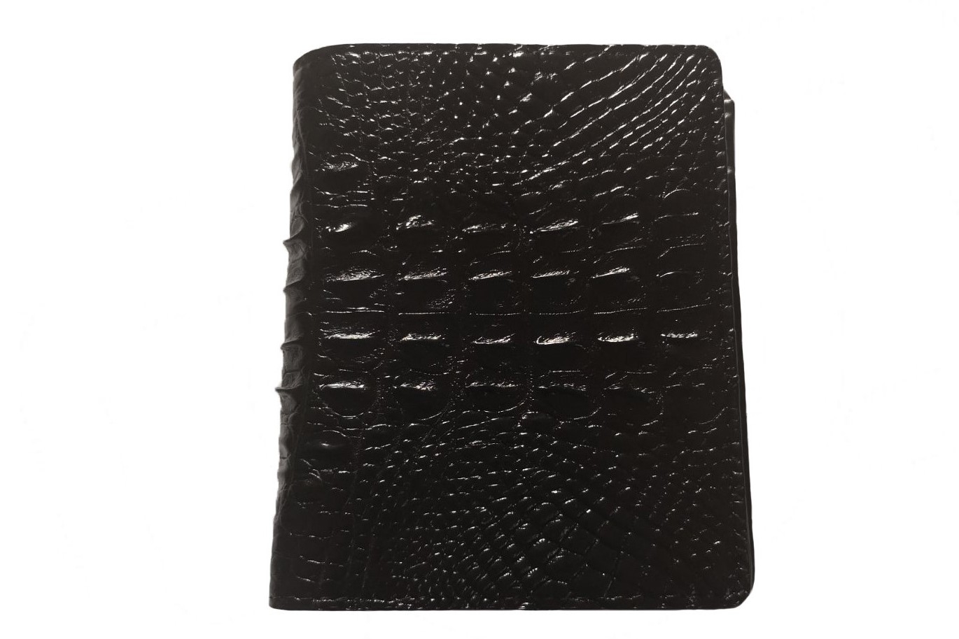 

Портмоне Croco Leather черное из кожи крокодила