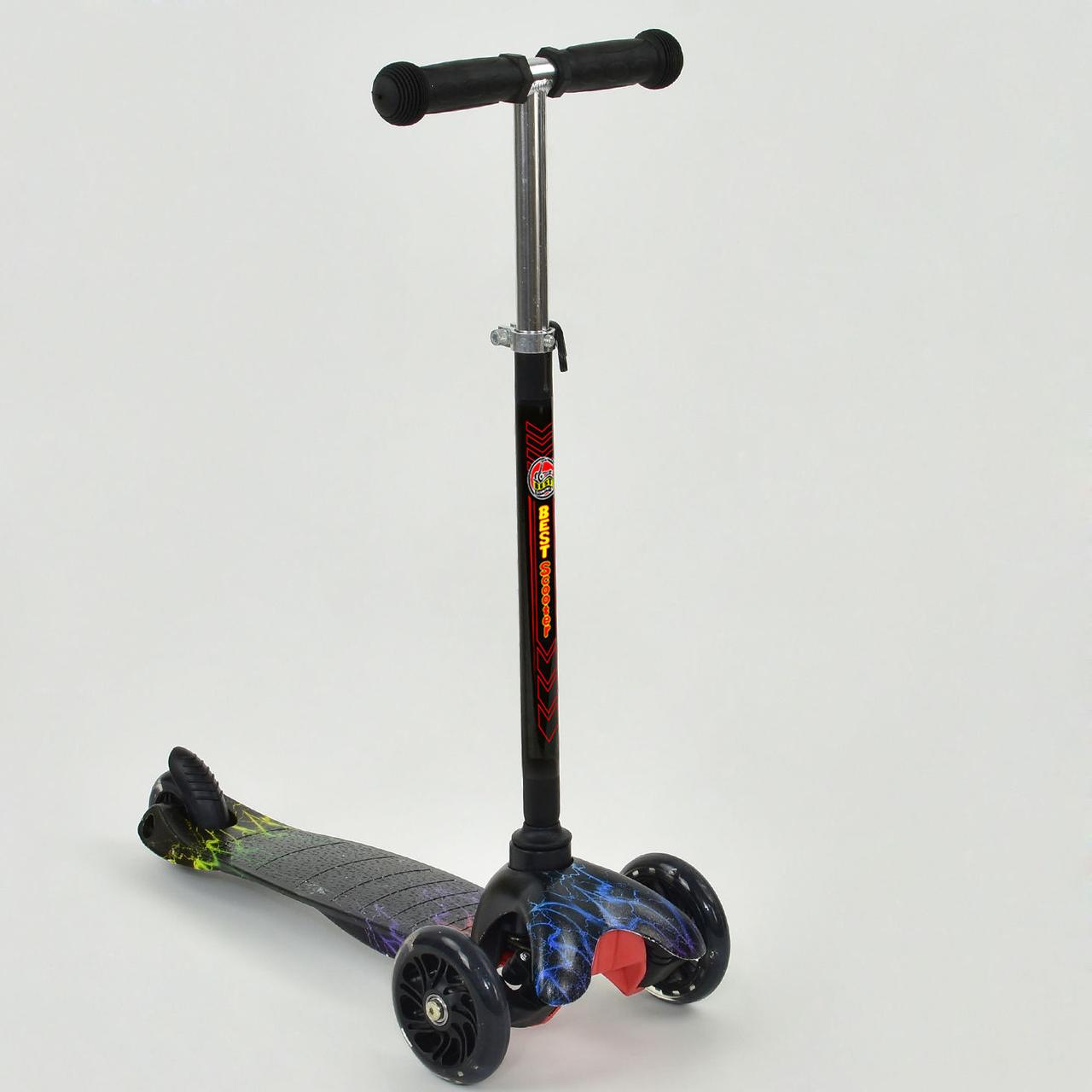 Самокат А 24706 /779-1230 MINI "Best Scooter" "Молния" черный – фото ...