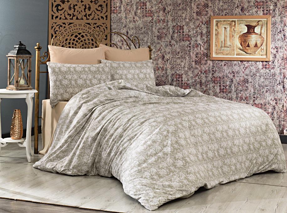 

Постельное белье CottonTwill турецкое Мармарис, цветы на бежевом Детский комплект
