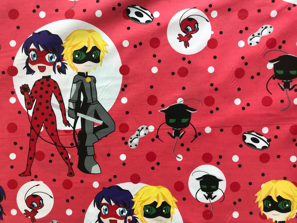

Постельное белье CottonTwill Lady bug (Леди баг) на красном Полуторный комплект