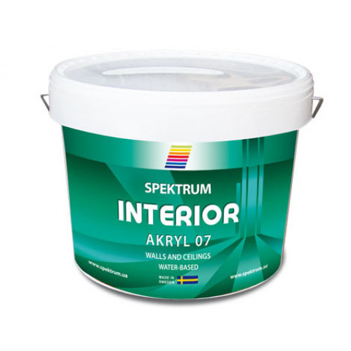 

Краска латексная акриловая Spektrum Interior 07 полуматовая белая