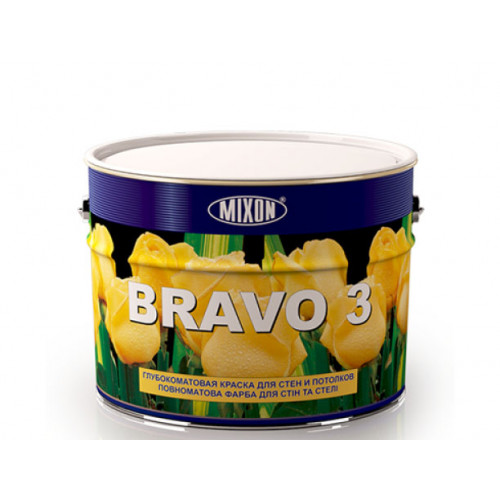 

Краска для стен и потолка Mixon Bravo 3 белая матовая