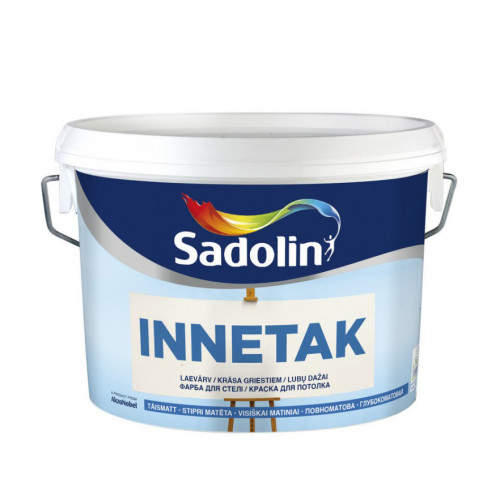 

Краска для потолка Sadolin Innetak белая глубокоматовая