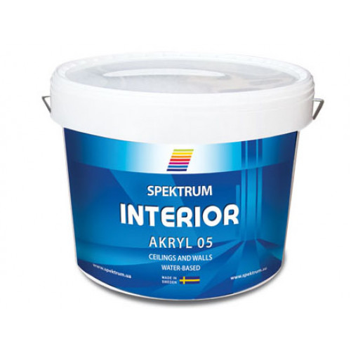 

Краска латексная акриловая Spektrum Interior 05 матовая белая