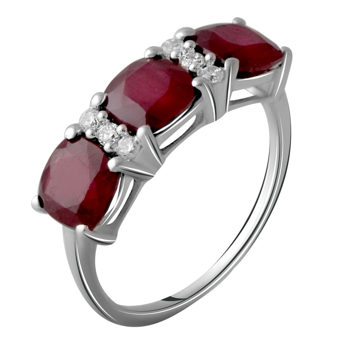

Серебряное кольцо LAMIA с натуральным рубином 4.05ct 16.5 размер