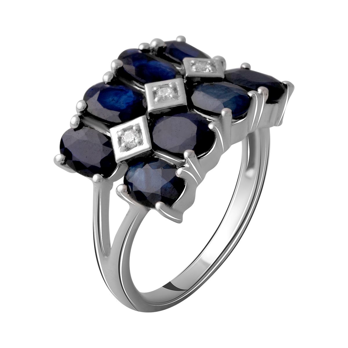 

Серебряное кольцо LAMIA с натуральным сапфиром 4.63ct 17.5 размер