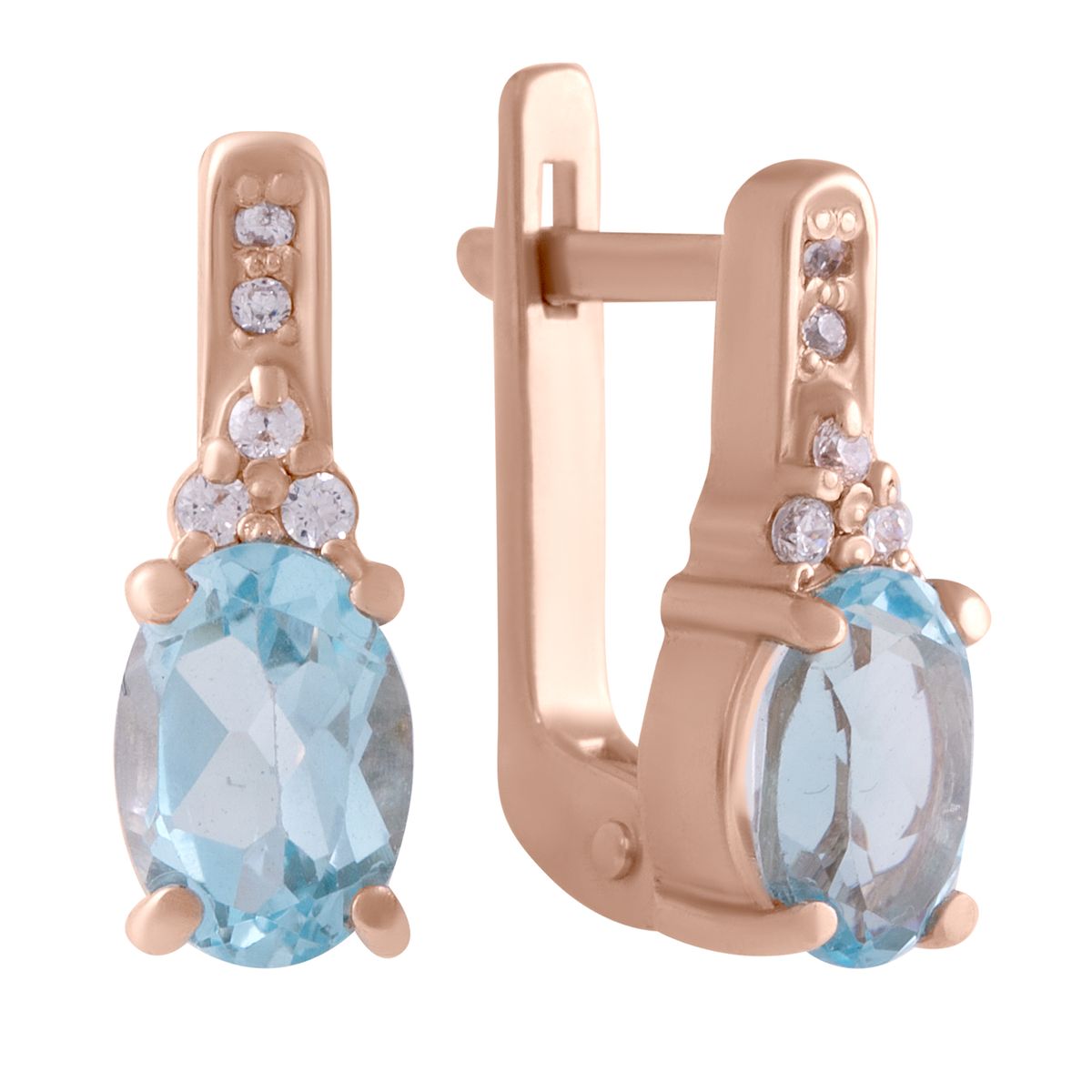 

Золотые серьги LAMIA с натуральным топазом 1.7ct
