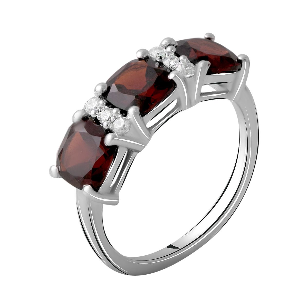 

Серебряное кольцо LAMIA с натуральным гранатом 3.8ct 17.5 размер