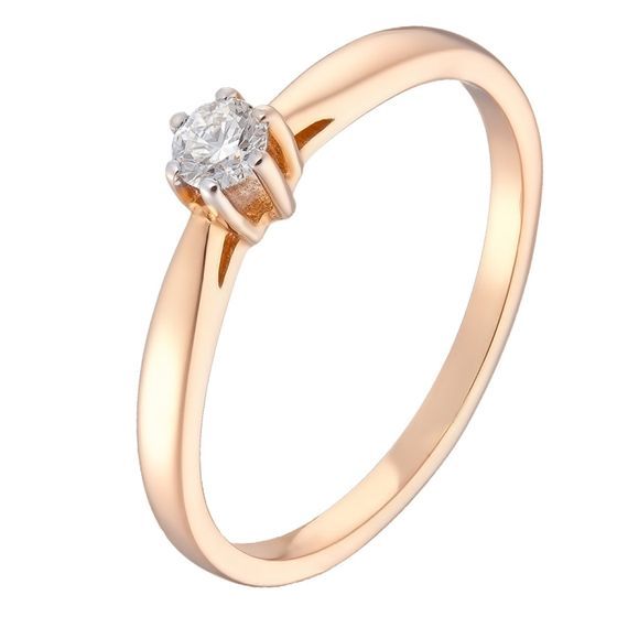 

Золотое кольцо LAMIA с натуральными бриллиантом 0.11ct 17.5 размер