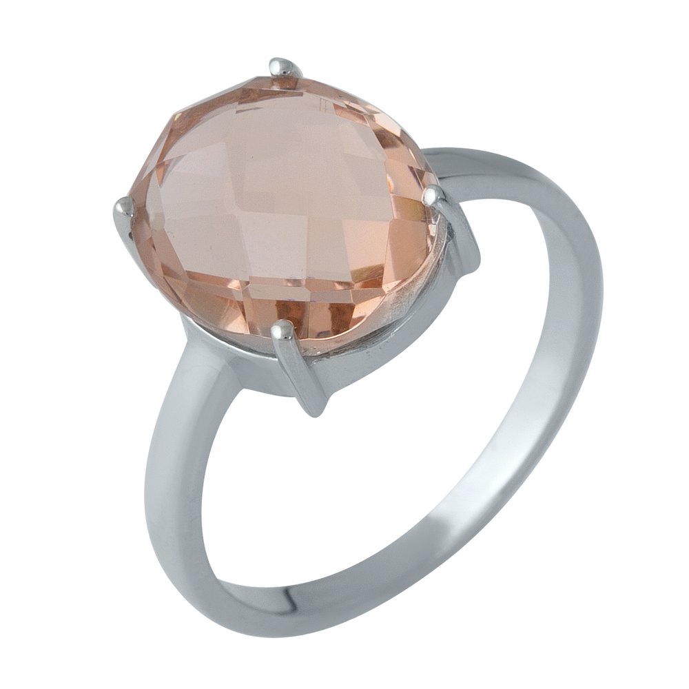 

Серебряное кольцо LAMIA с морганитом nano 4.3ct 18.5 размер