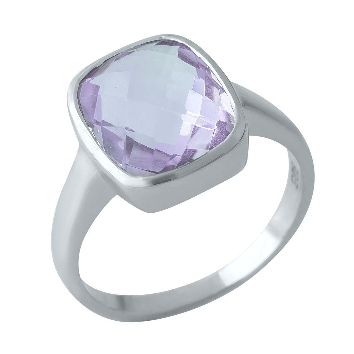 

Серебряное кольцо LAMIA с натуральным аметистом 4.54ct 17 размер
