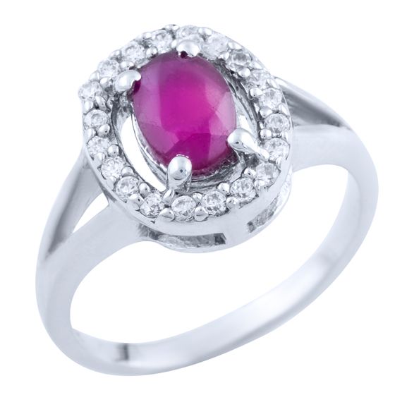 

Серебряное кольцо LAMIA с натуральным рубином 16 размер