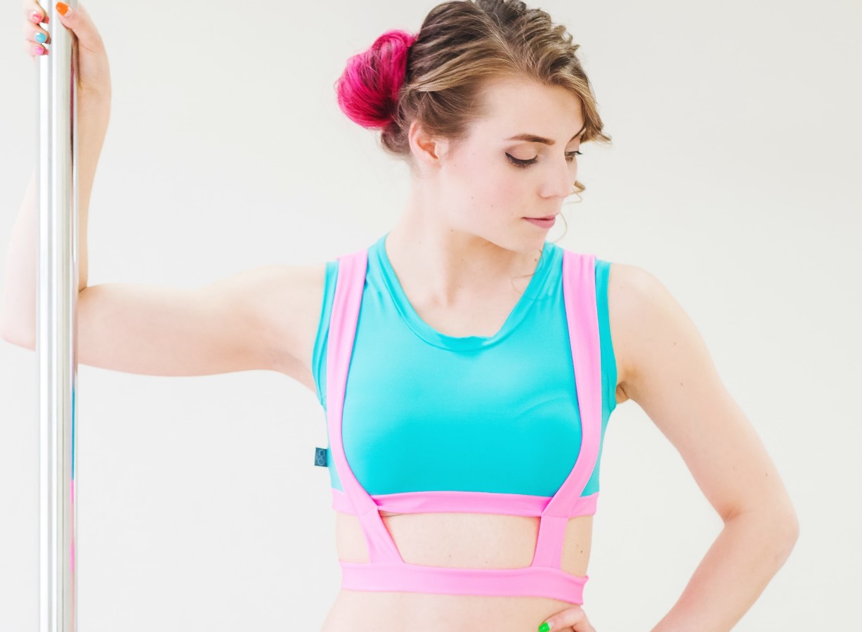 

Топ Sweety artGO sport S бирюзовый с розовым