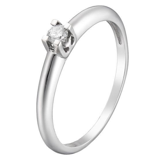

Золотое кольцо LAMIA с натуральными бриллиантом 0.06ct 17.5 размер