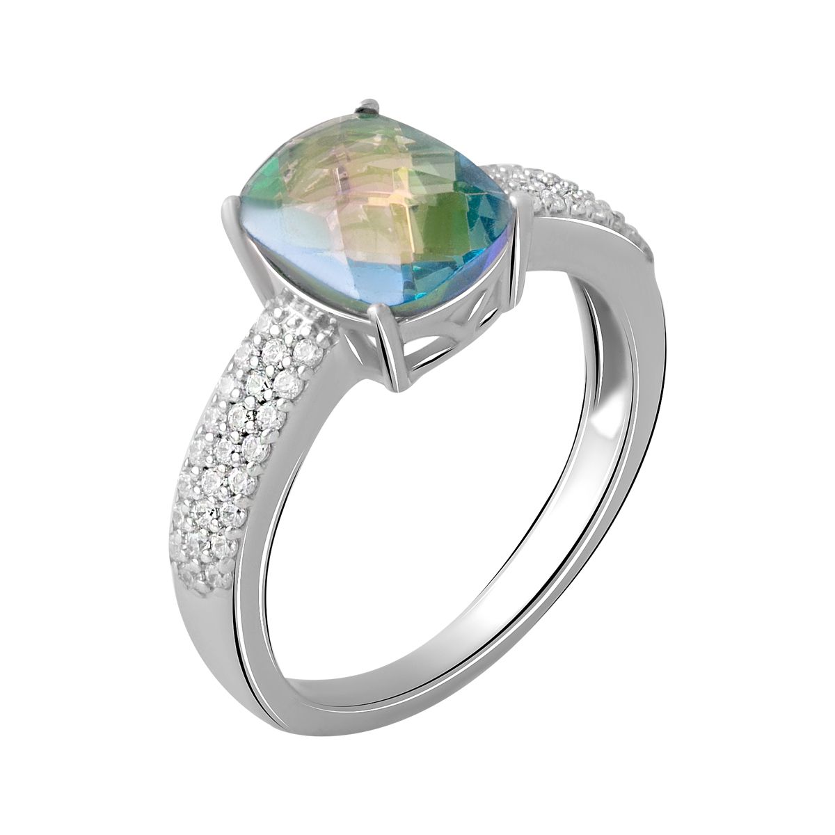 

Серебряное кольцо LAMIA с натуральным мистик топазом 2.966ct 18 размер