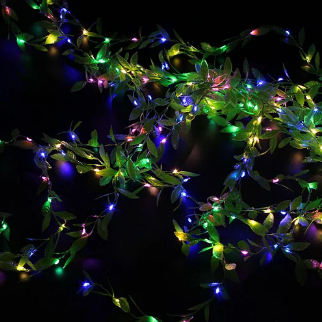 

Гирлянда Xmas 200 Led листья плакучей ивы (Copper) на медной проволоке Мультицветная 3 м х 1 м (7269)