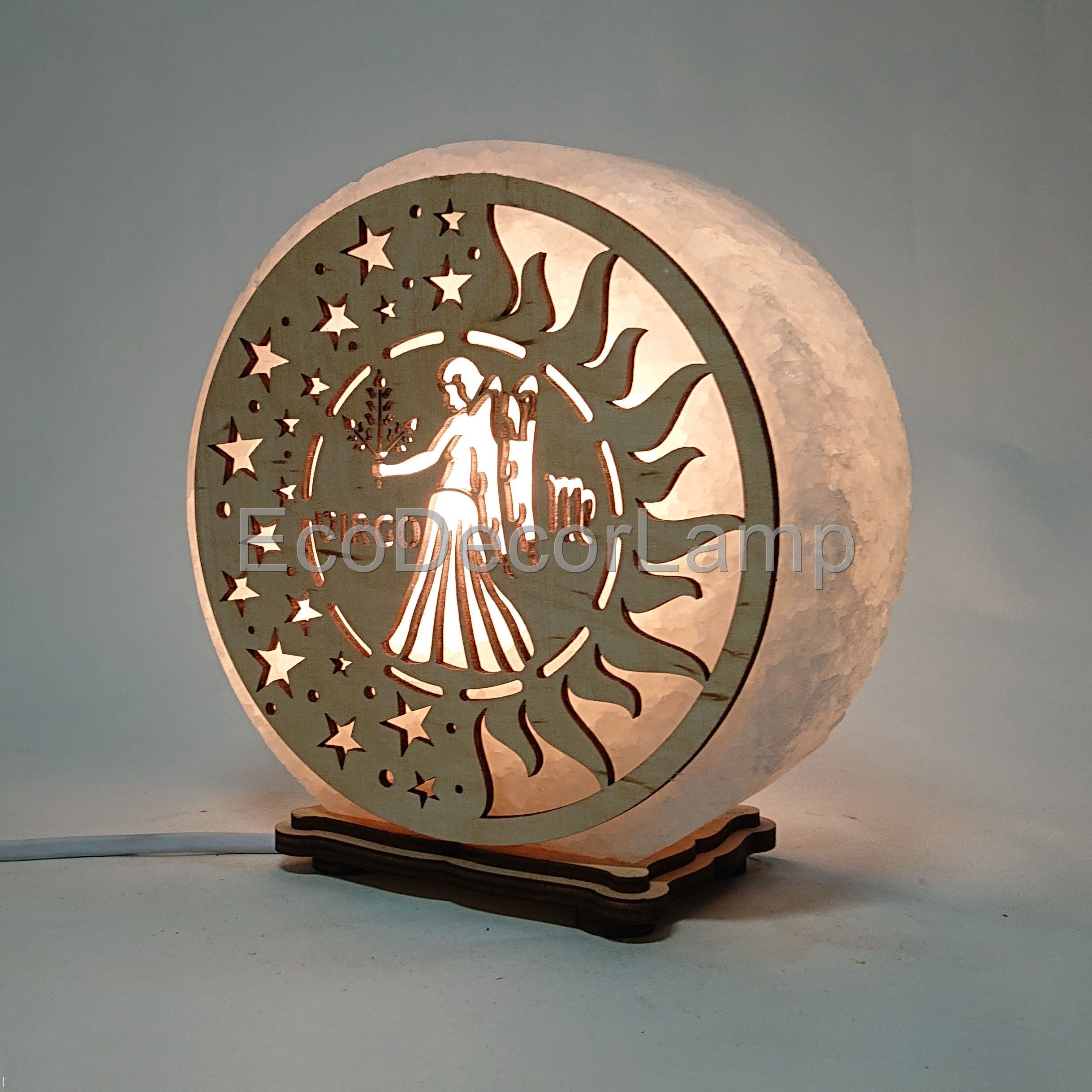 

Соляной светильник EcoDecorLamp "Дева" жёлтый