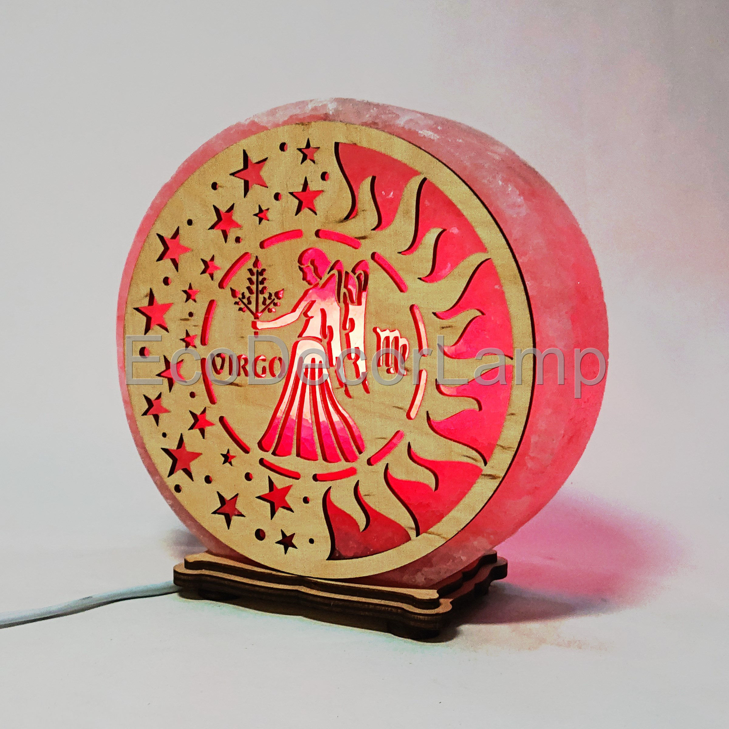 

Соляная лампа EcoDecorLamp "Дева" красный