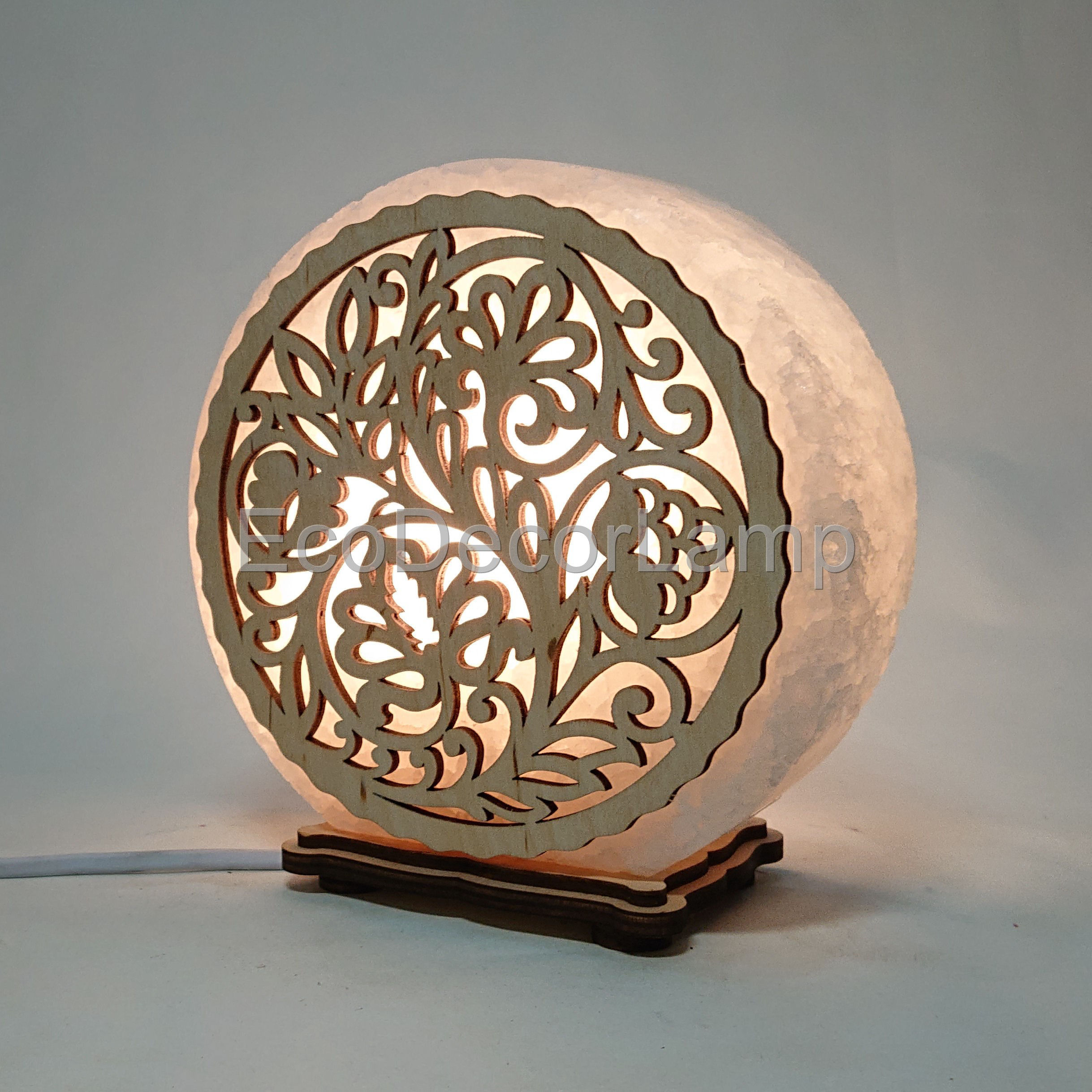 

Соляная лампа EcoDecorLamp круглый Узор 63 жёлтый