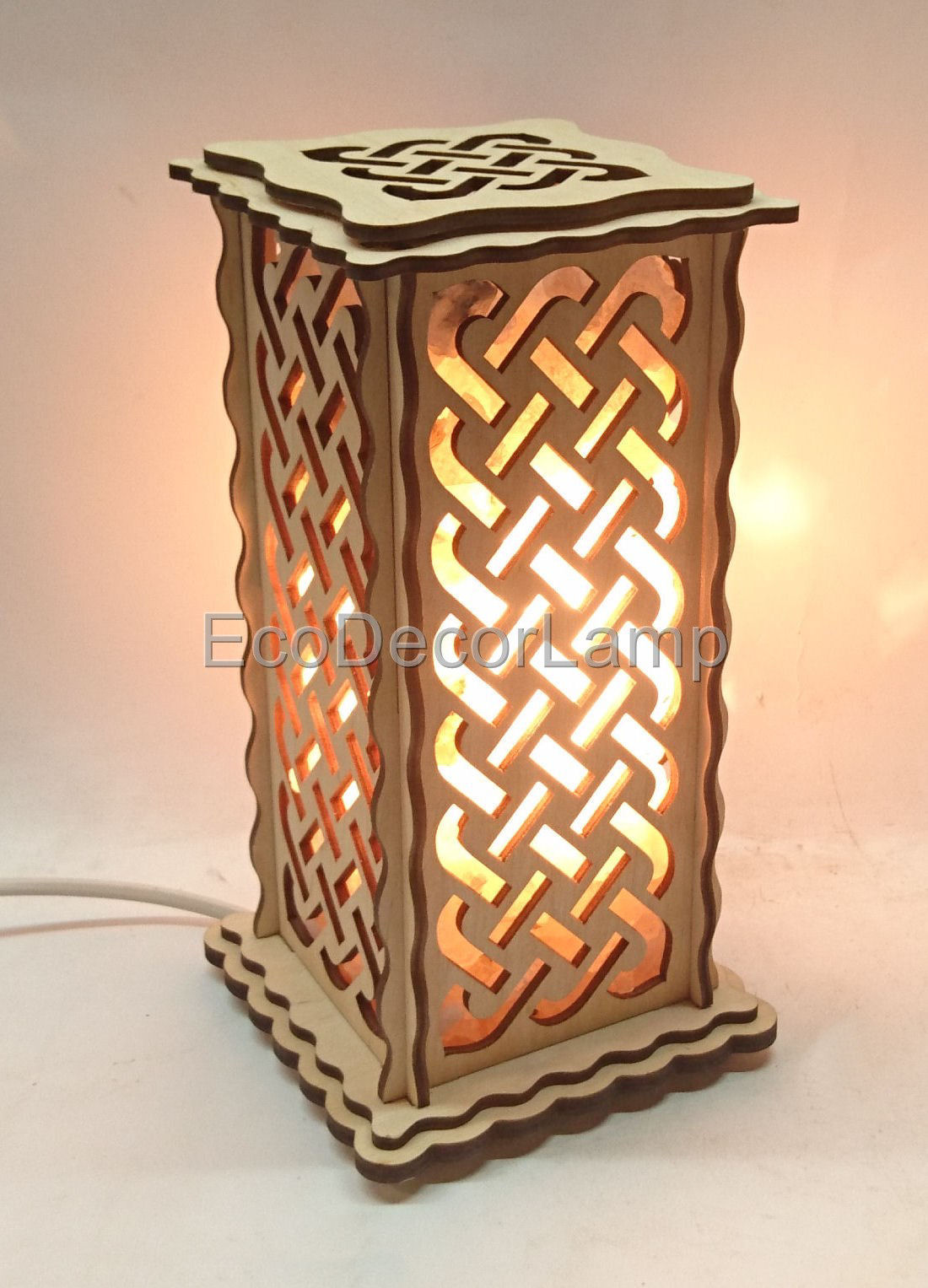 

Соляной светильник EcoDecorLamp Прямоугольный Плетёнка Б