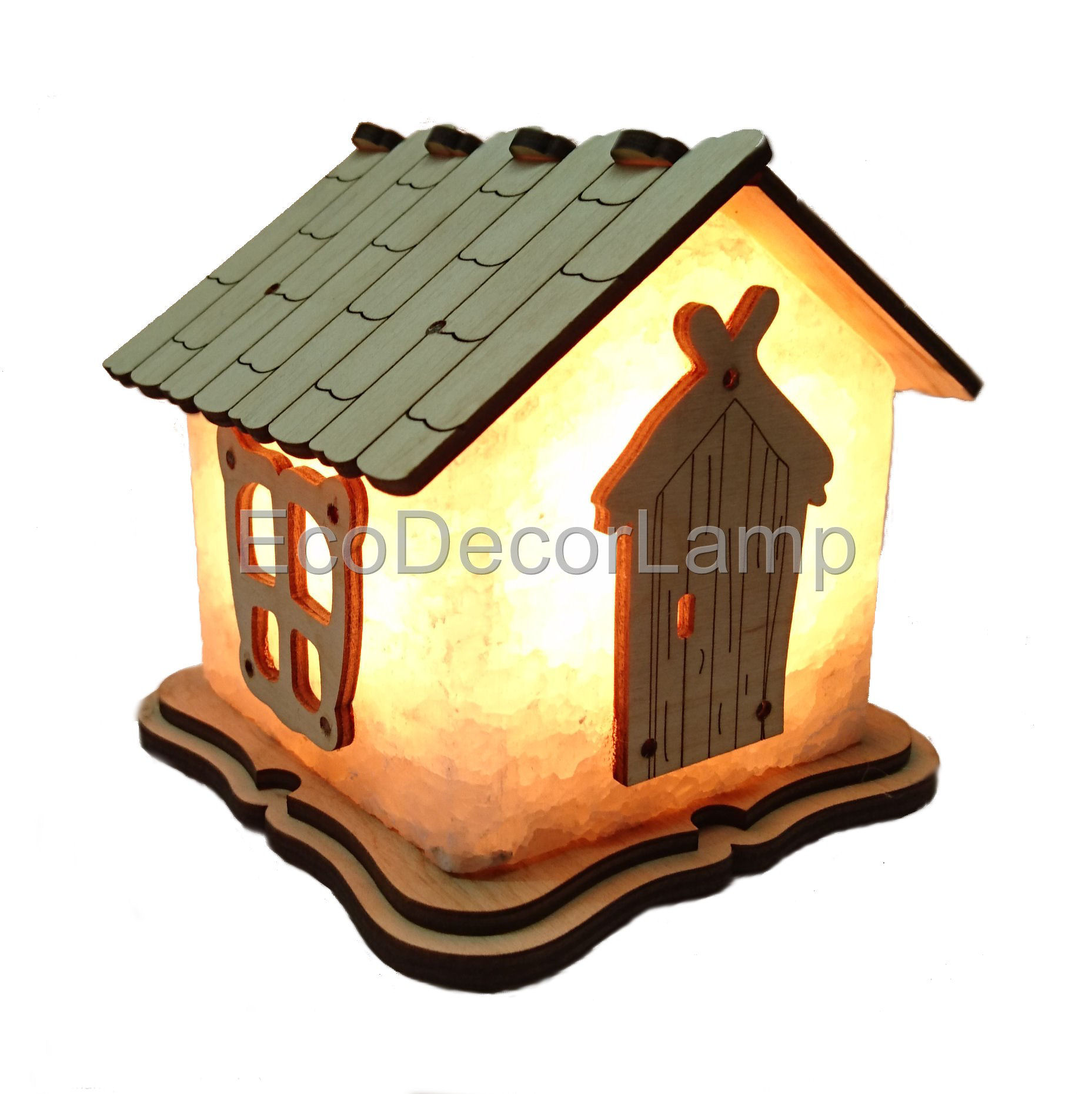 

Соляной светильник EcoDecorLamp Домик белый