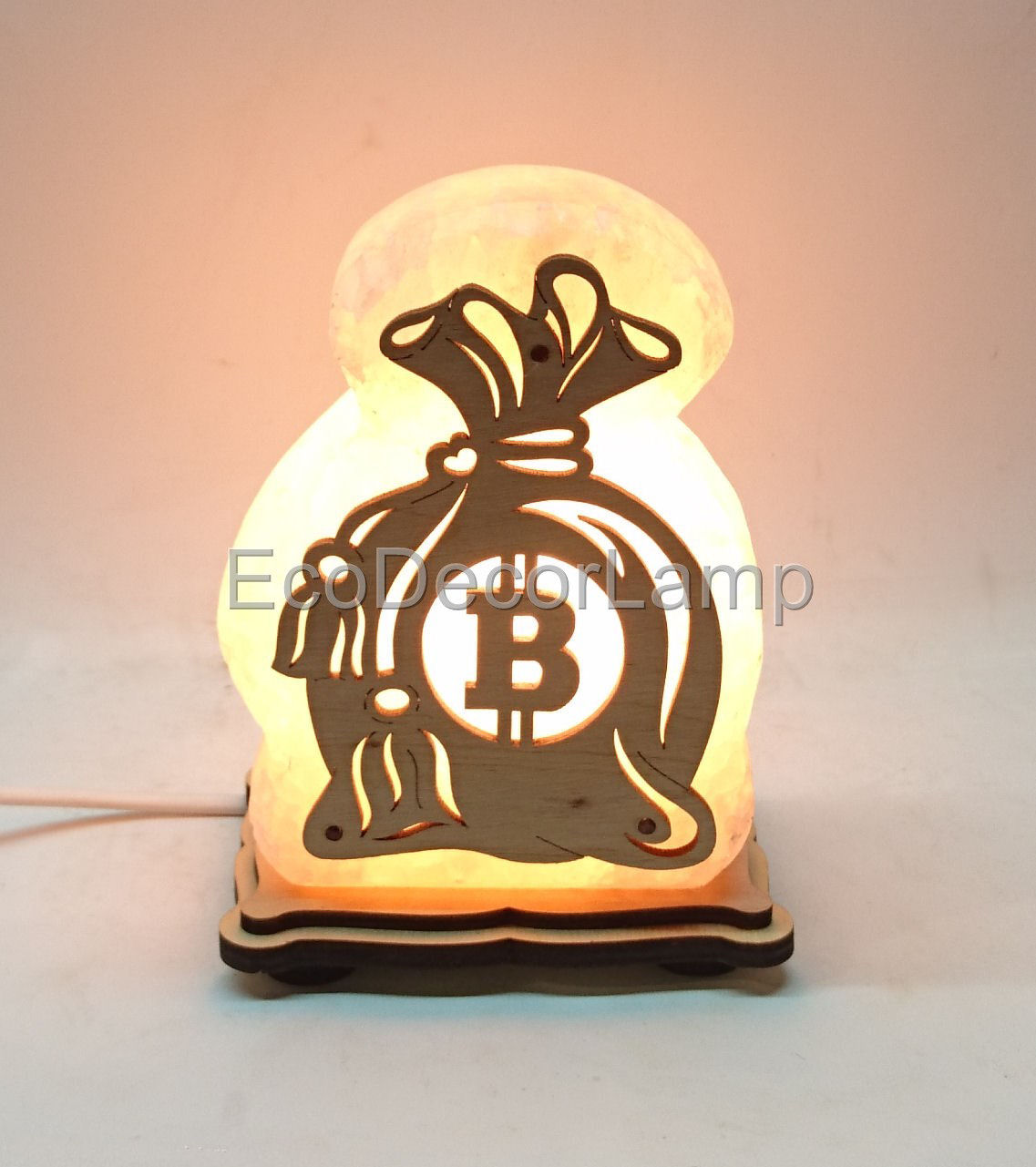 

Соляной светильник EcoDecorLamp Мешочек биткоин маленький