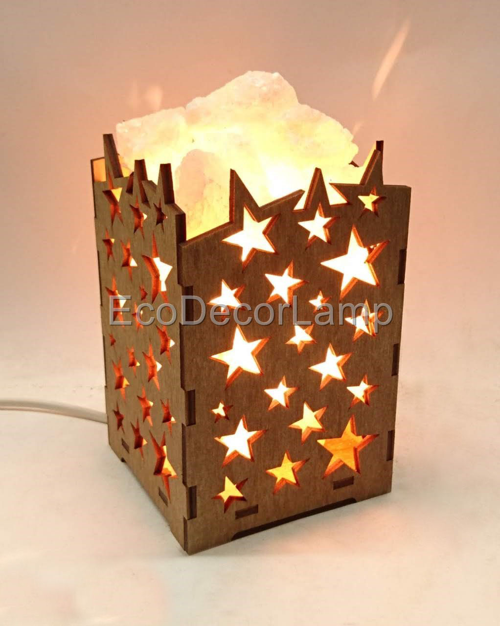 

Соляной светильник EcoDecorLamp Камин с кристаллами соли Звезды